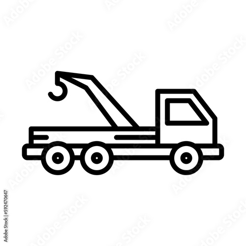 Crane Truck Icon Logo Design Vector Template Illustration Sign And Symbol Pixels Perfect