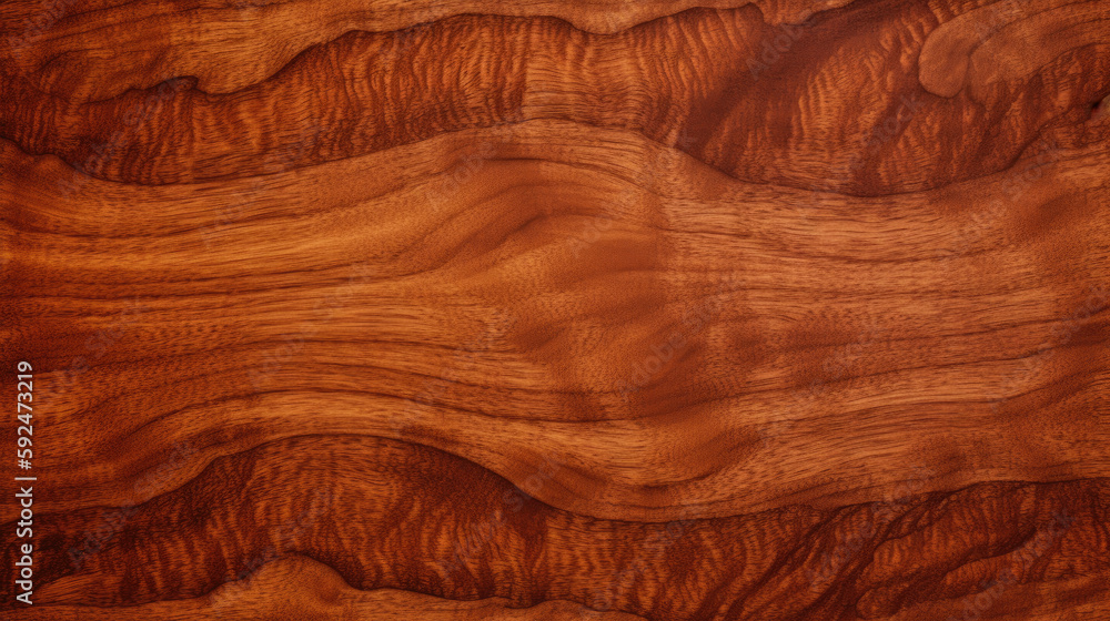 Naklejka premium Exotic Bubinga Wood Texture Wooden Background - generative ai