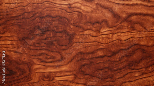 Exotic Bubinga Wood Texture Wooden Background - generative ai