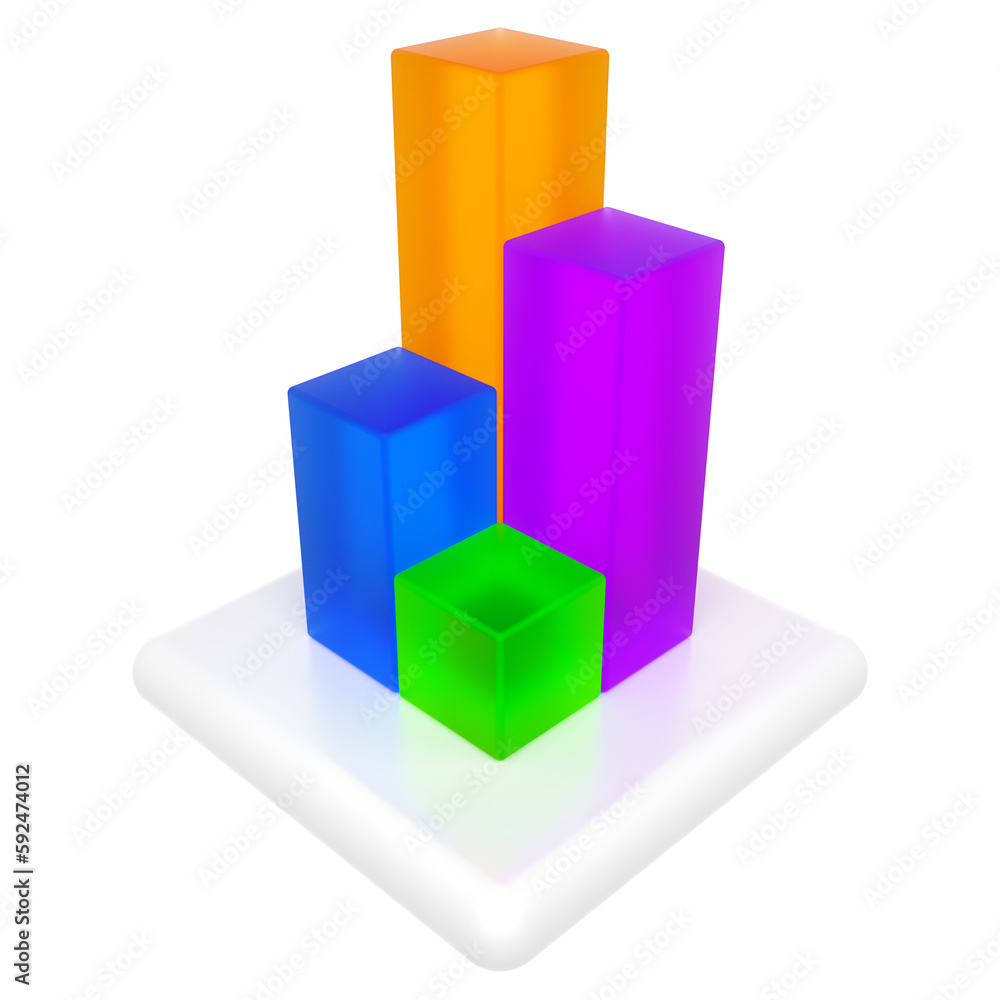 Transparent cube graphics with marked parts on a colorful background, Illustration for infographics or presentation of results, Visualization for markets and statistics - 3d illustration Transparent cube graphics with marked parts on a colorful background, Illustration for infographics or presentation of results, Visualization for markets and statistics - 3d illustration