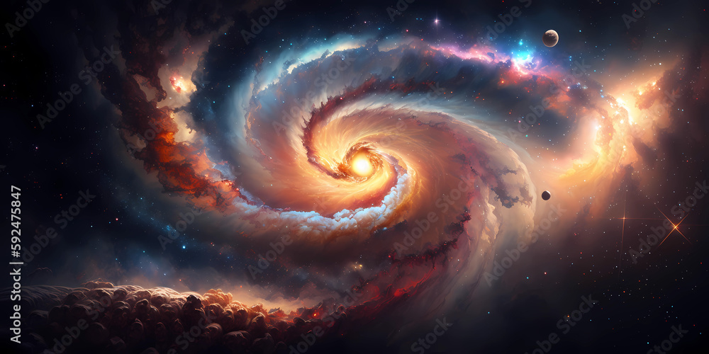 space galaxy with stars and dust space galaxy with stars and dust