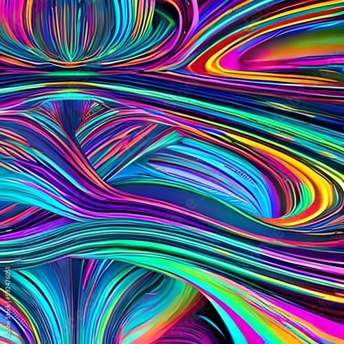 neon abstract psychedelic art