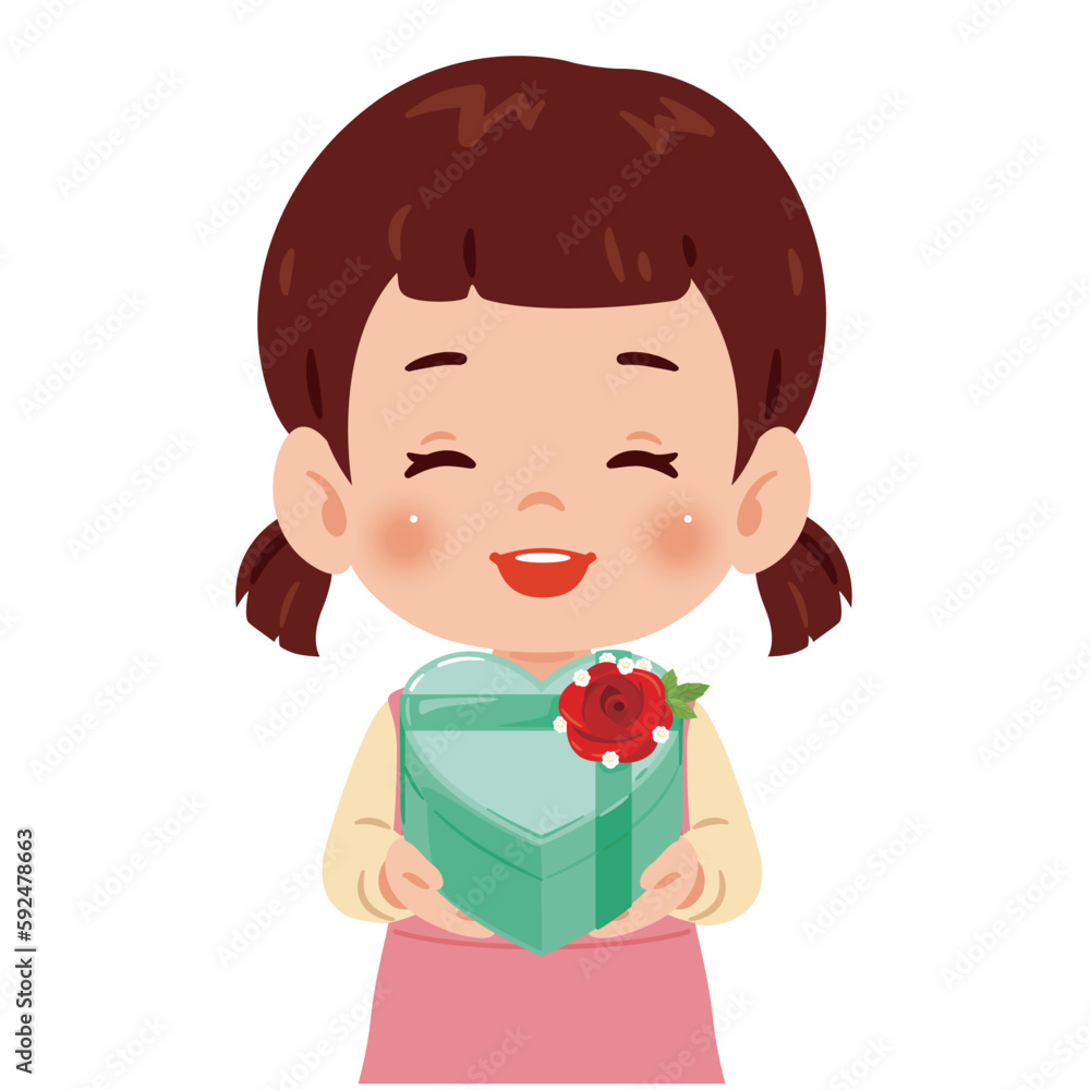 プレゼントを手に持った女の子1 プレゼントを手に持った女の子1