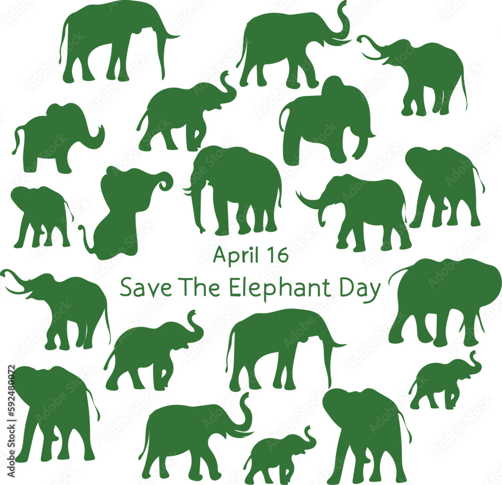 Save The Elephant Day is celebrated every year on 16 april.
Save The Elephant Day is celebrated every year on 16 april.