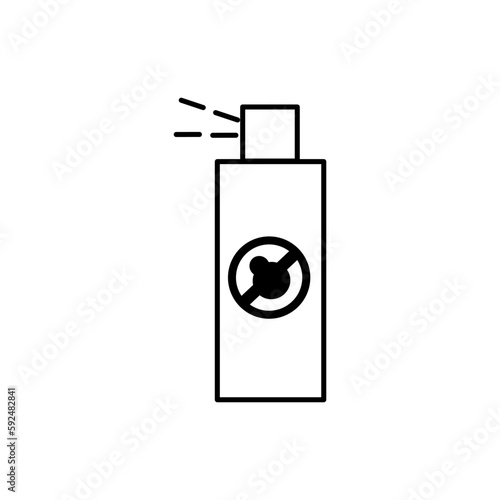 Flea insecticide on white background