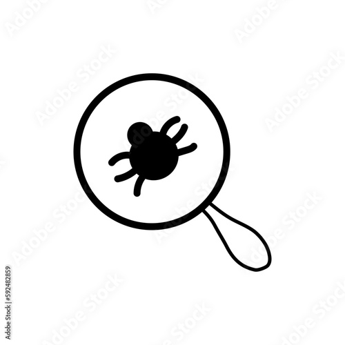 Magnifying glass with flea ...