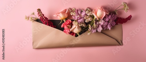 flowers in envelope