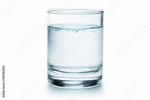 Glass of Water isolated on White Background. Photo generative AI