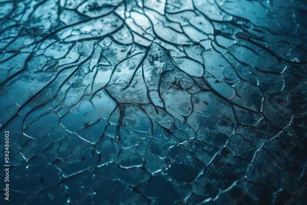 Naklejka premium texture of ice created with Generative AI technology