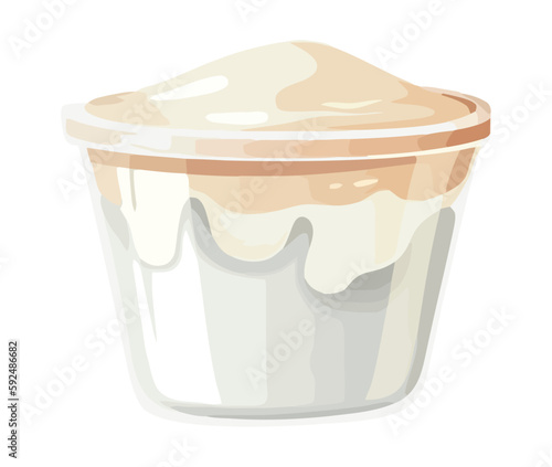 Fresh creamy yogurt healthy dairy