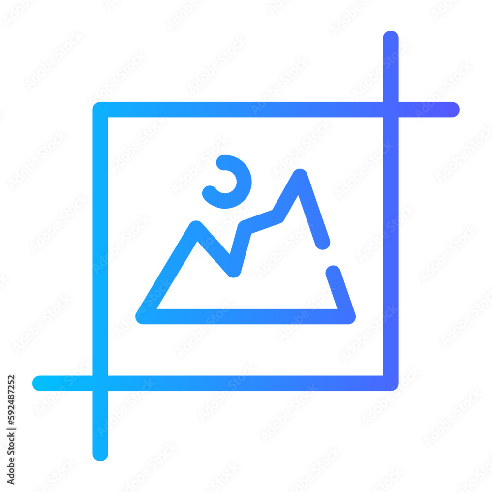 crop gradient icon crop gradient icon