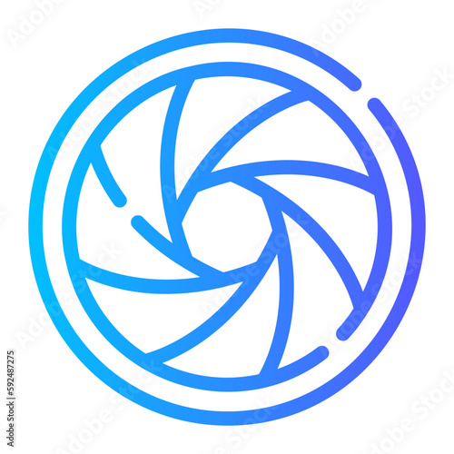 aperture gradient icon