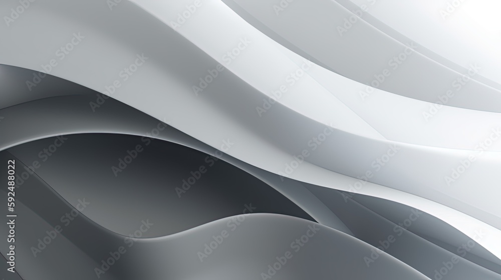 abstract background with smooth lines in gray colors, 3d illustration.Generative Ai abstract background with smooth lines in gray colors, 3d illustration.Generative Ai