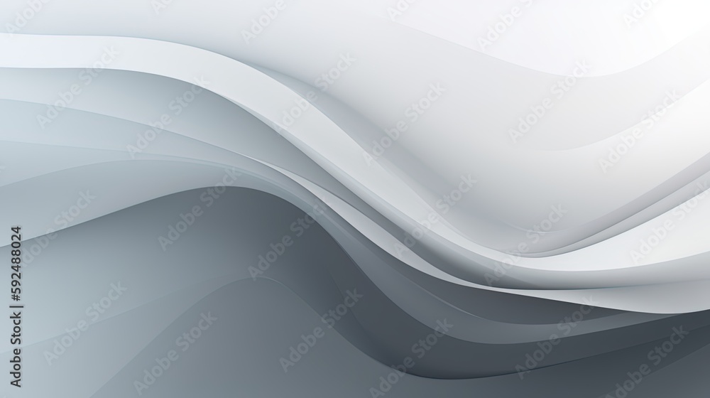 abstract background with smooth lines in gray colors, 3d illustration.Generative Ai abstract background with smooth lines in gray colors, 3d illustration.Generative Ai