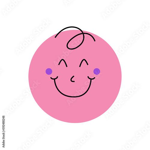 cute smile face character