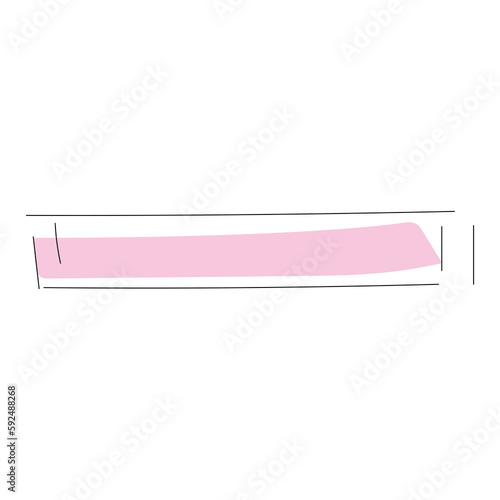 Fotografie minimalist pink lower third stroke element