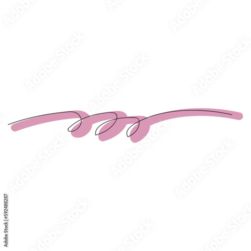 minimalist pink stroke element
