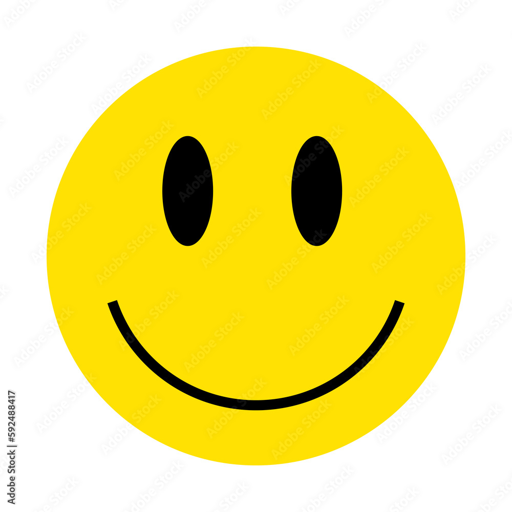 yellow happy smile face emoticon