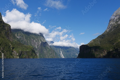 Milford Sound Fjord Nationalpark Neuseeländische Alpen Berge Neuseeland