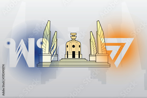vector of thailand elections.  people character with box for vote and ballot papers.