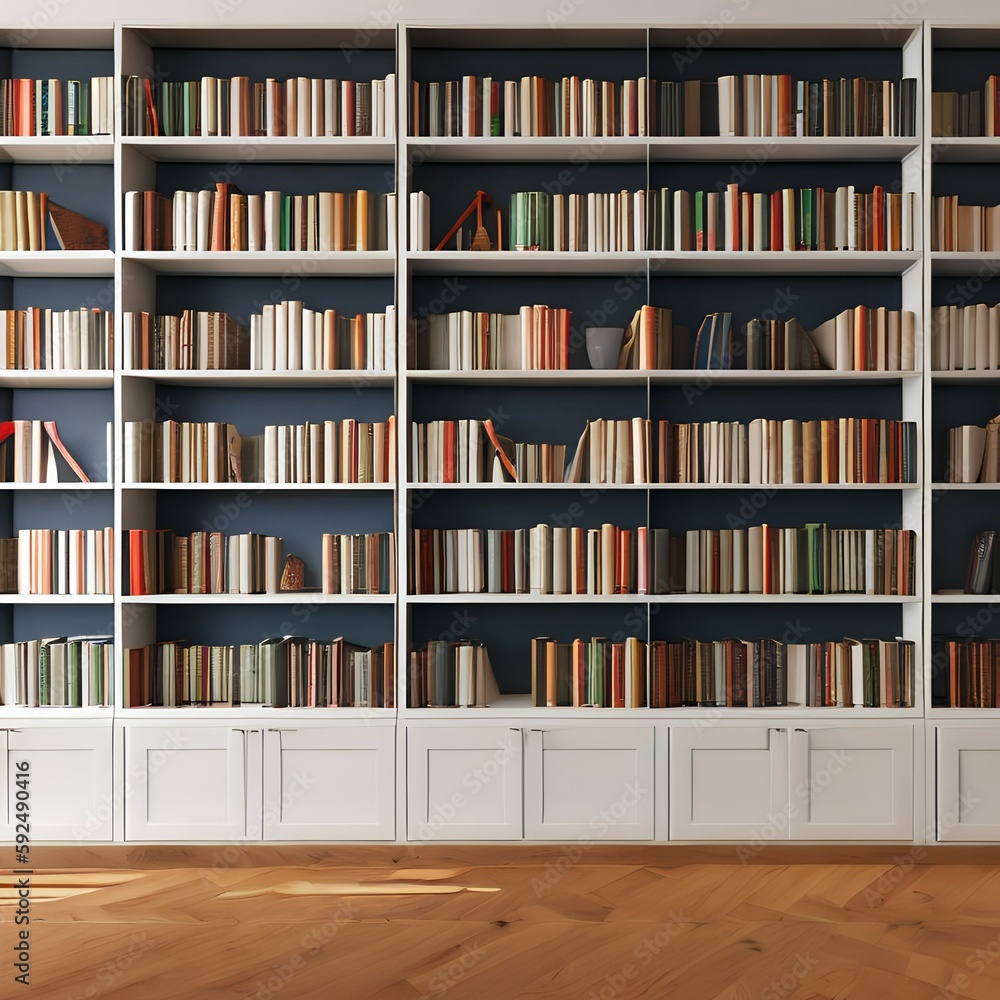 Room with a Bookcase63, Generative AI Room with a Bookcase63, Generative AI