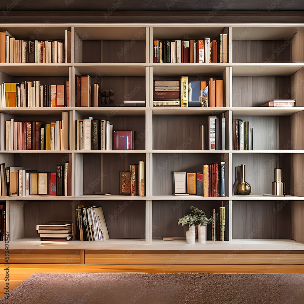 Room with a Bookcase261, Generative AI Room with a Bookcase261, Generative AI