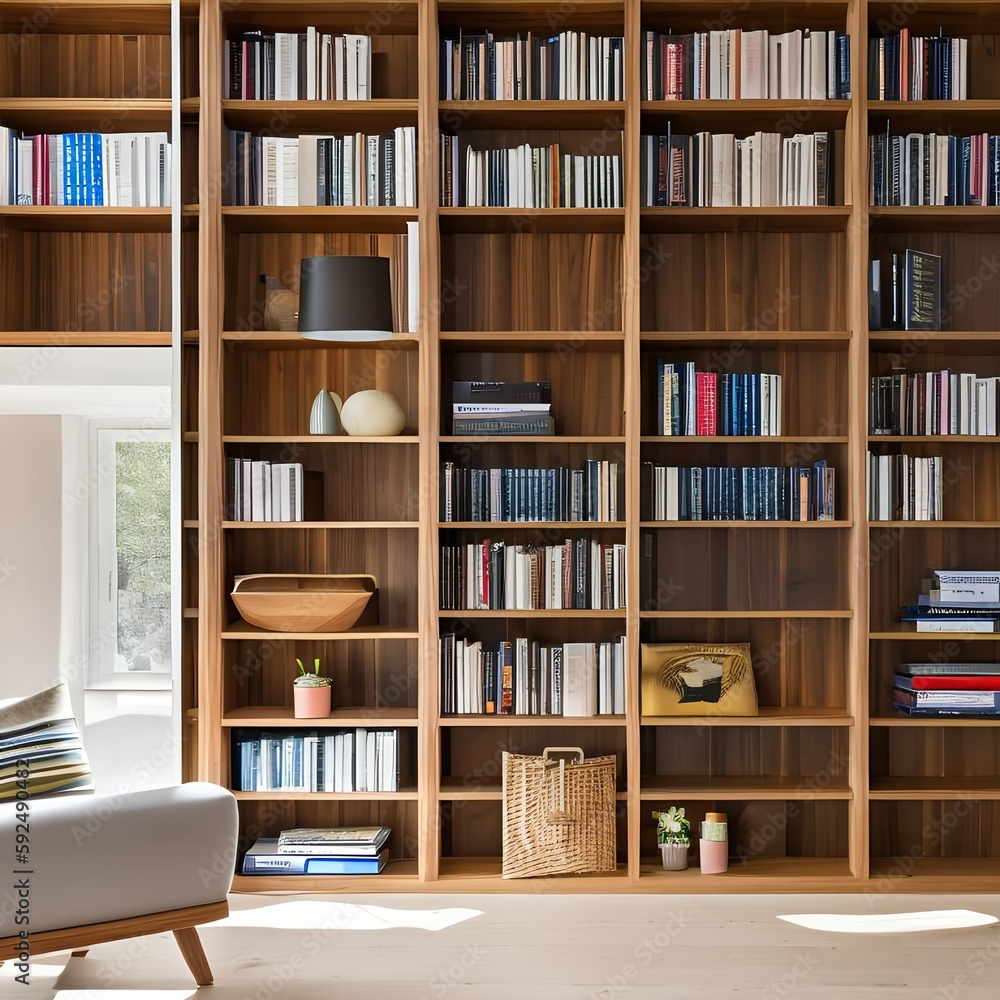 Room with a Bookcase53, Generative AI Room with a Bookcase53, Generative AI