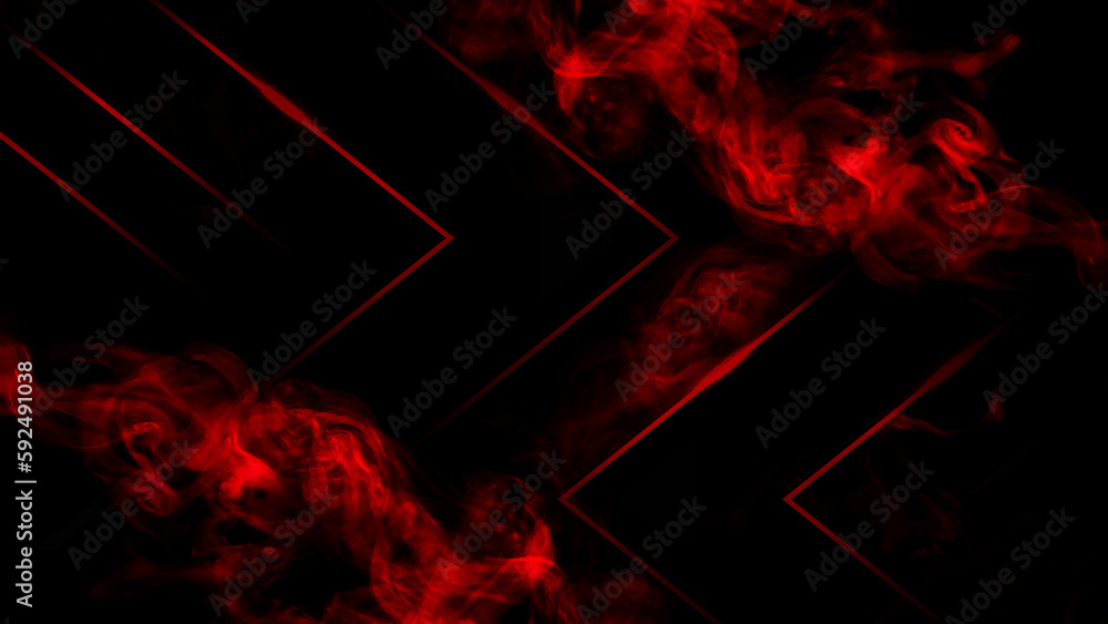 Fototapeta premium smoke red and black background 