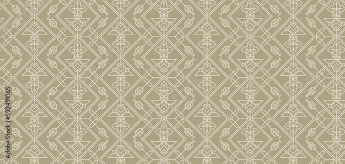 Moroccan Zellige pattern - Islamic ornament Zmijajne tradtional cross stitch vector greeting card or seamless textile pattern design, Bosnia and Herzegovina folk art. Retro embroidery background.