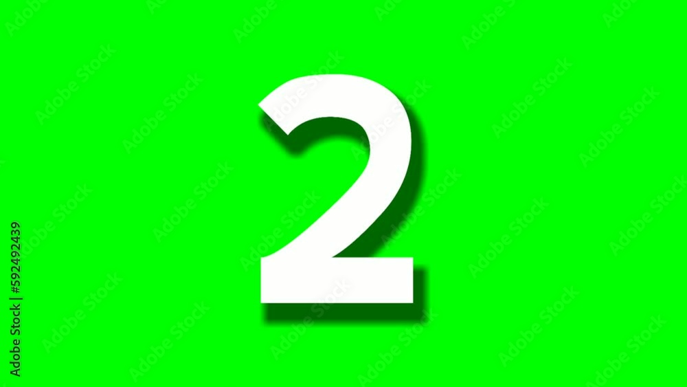 Number two 2 cartoon animation green screen.4k cartoon video number motion graphics for video elements chroma key Number two 2 cartoon animation green screen.4k cartoon video number motion graphics for video elements chroma key