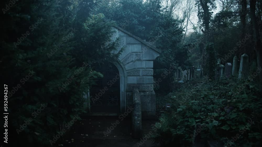 Old crypt in a gothic cemetary in England Old crypt in a gothic cemetary in England