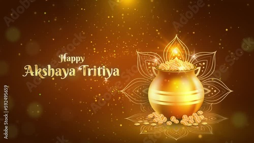 Happy Akshaya Tritiya motion graphic video  photo