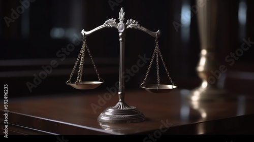 scale of justice in court