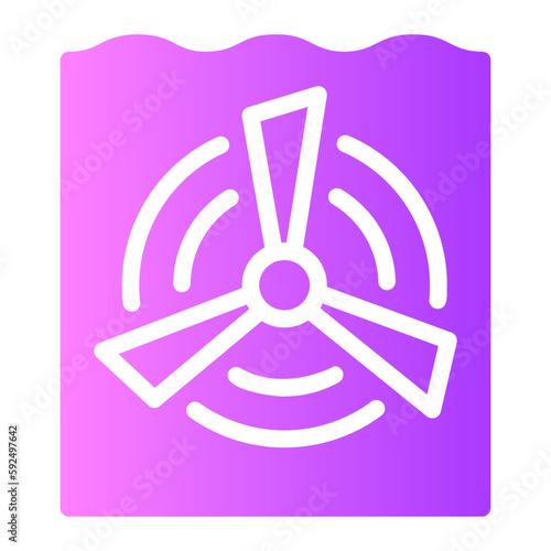 tidal power gradient icon