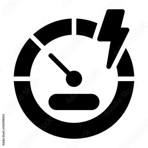 gauge glyph icon