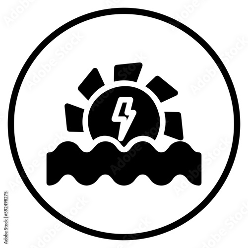 hydro power glyph icon
