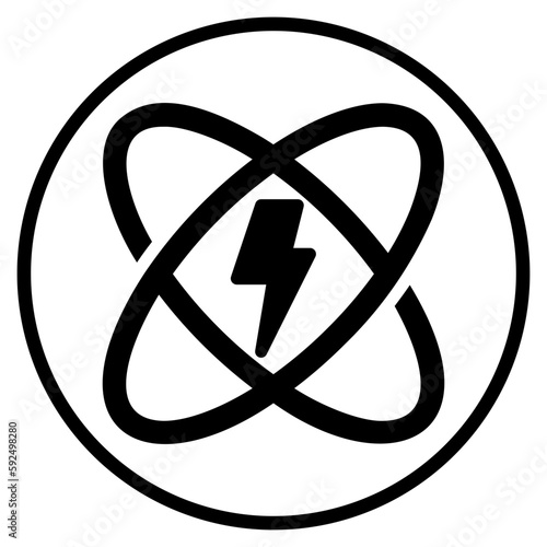 Bilde på lerret nuclear energy glyph icon