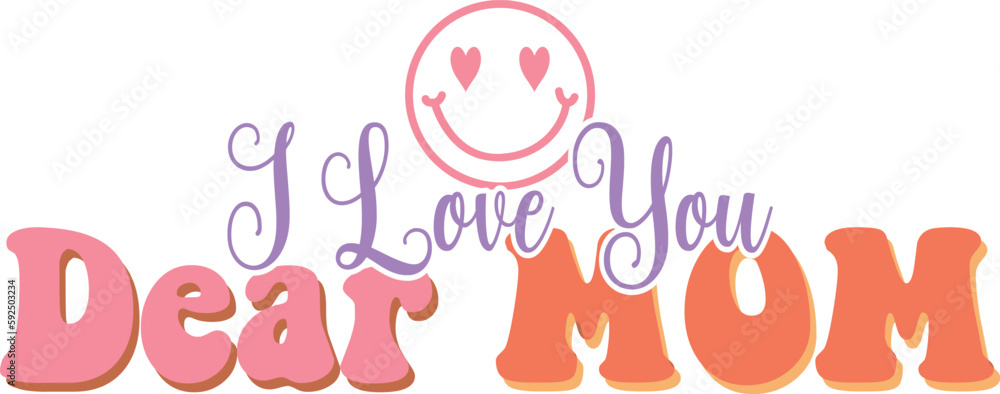 Mother's Day Retro groovy SVG Design Mother's Day Retro groovy SVG Design