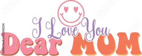 Mother's Day Retro groovy SVG Design
