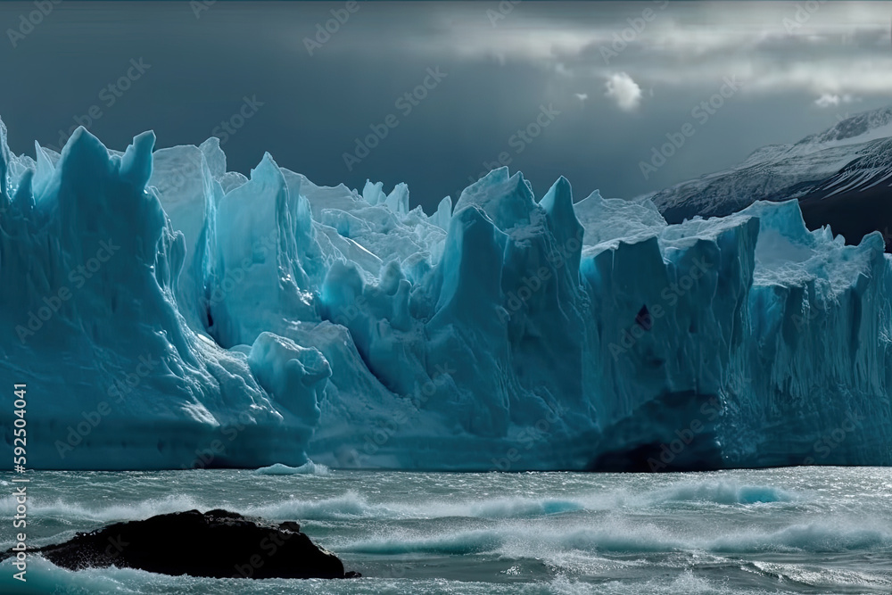 perito moreno glacier country created with Generative AI technology