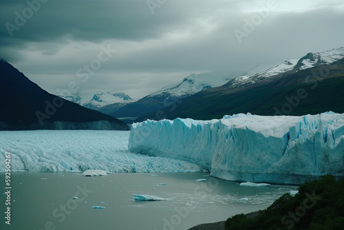 perito moreno glacier country created with Generative AI technology