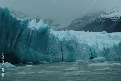 perito moreno glacier country created with Generative AI technology