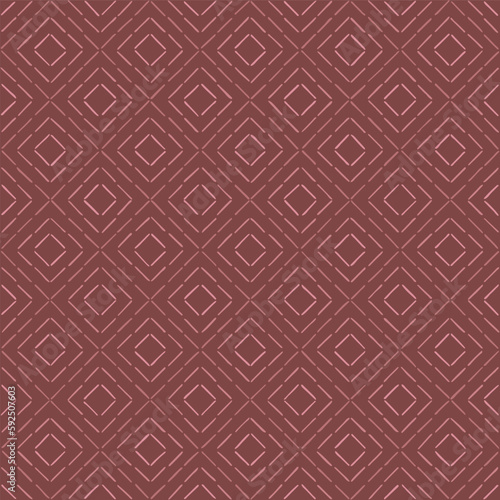 hand drawn stripes. decorative art. burgundy repetitive background with squares. vector seamless pattern. geometric fabric swatch. wrapping paper. design template for textile, linen, home decor