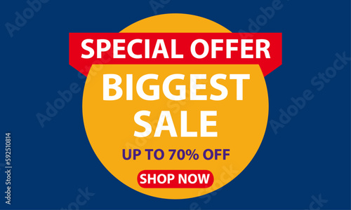 Biggest sale offers and discount banner