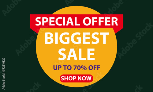 Biggest sale offers and discount banner