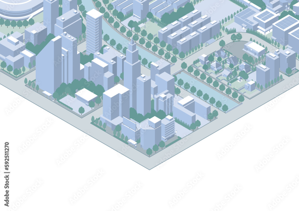 街並みの立体図. 都市の景観. 街並みの立体図. 都市の景観.