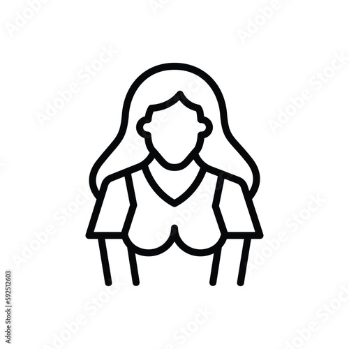 Black line icon for babes  