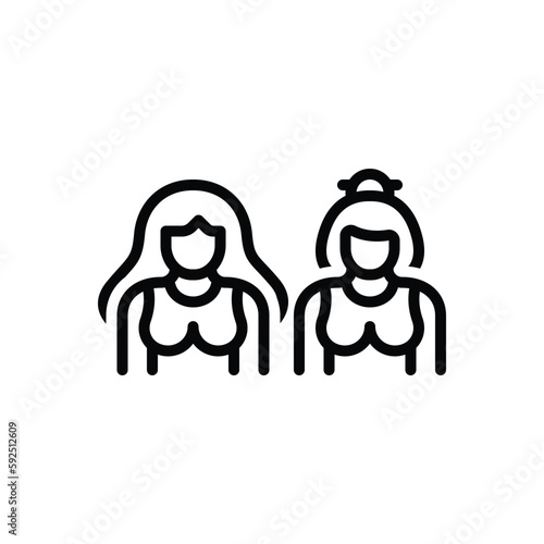 Black line icon for babes 