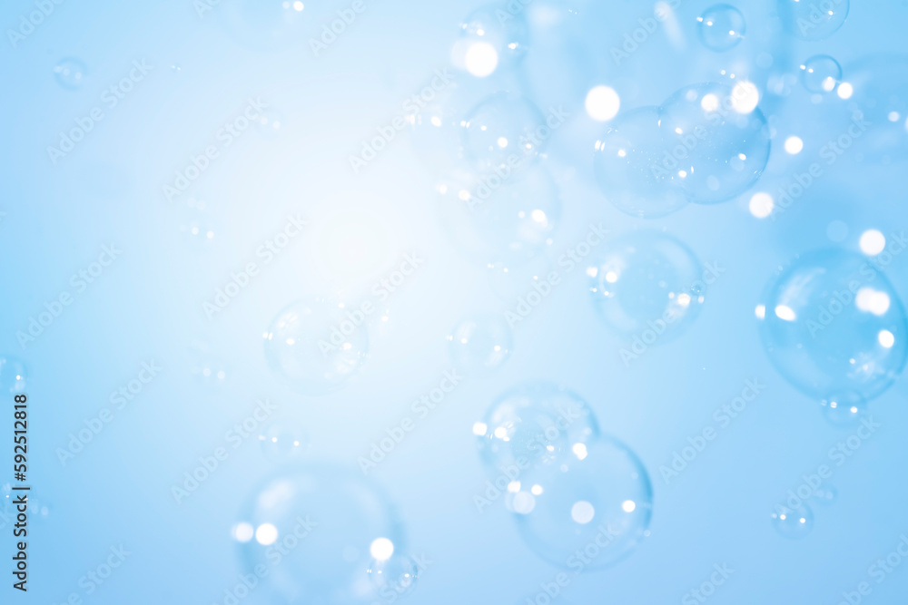 Beautiful Blurred Shiny Soap Bubbles. Abstract Background. Defocused White Space. Celebration Festive Backdrop. Fressness Soap Suds Bubbles Water	
