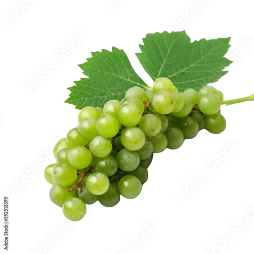 green grapes on transparent background, Generative Ai